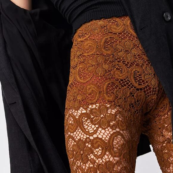 Nightcap Dixie Bells French Lace Mocha XS Mid Rise Full Stretch Brown Lined - Picture 2 of 7